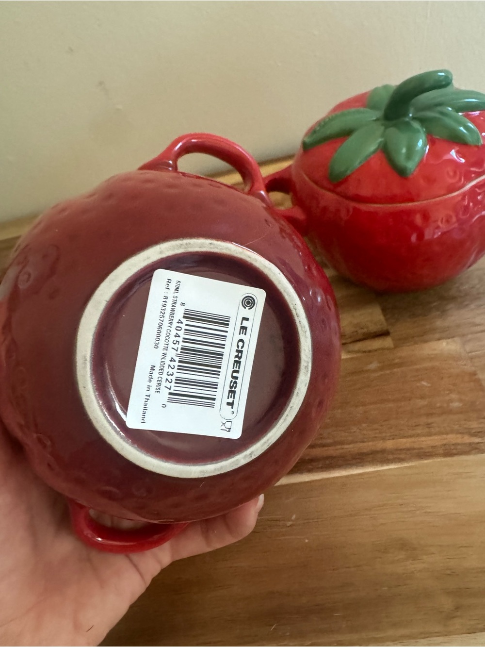 Le Creuset Red Stoneware Mini Cocotte - Picture 3 of 4